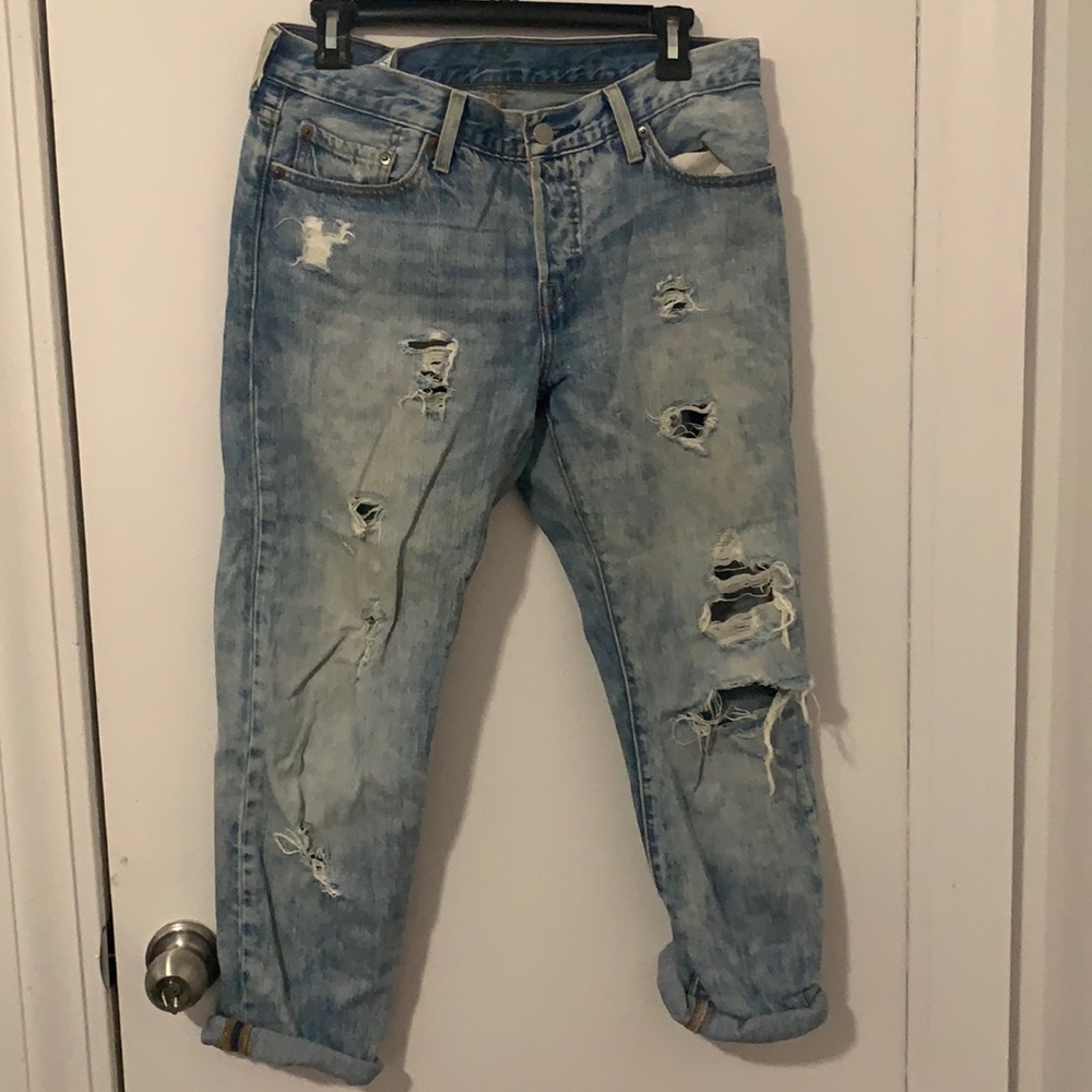 Levi’s 501 original fit cropped light boyfriend